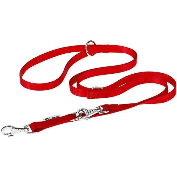 Laisse pour chien - FERPLAST - Club - Nylon - Rouge - 200 x 1 5 cm Laisse pour chien - FERPLAST - Club - Nylon - Rouge - 200 x 1 5 cm