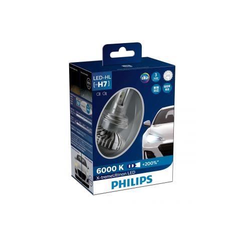 2x Ampoules H7 Led Philips X Treme Ultinon 2700lm 6500k 6000k