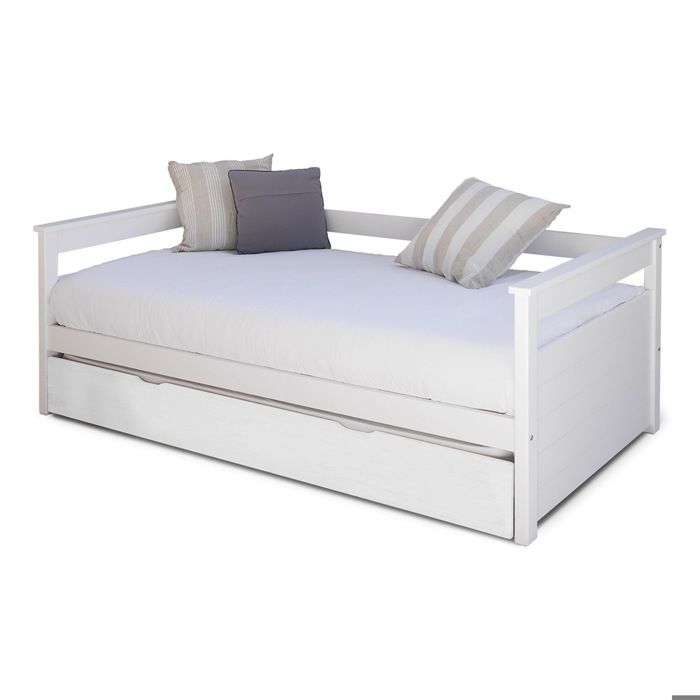 Lit banquette gigogne Izao Blanc 90x190 cm - Achat / Vente lit gigogne Lit  banquette gigogne Izao Bl - Cdiscount