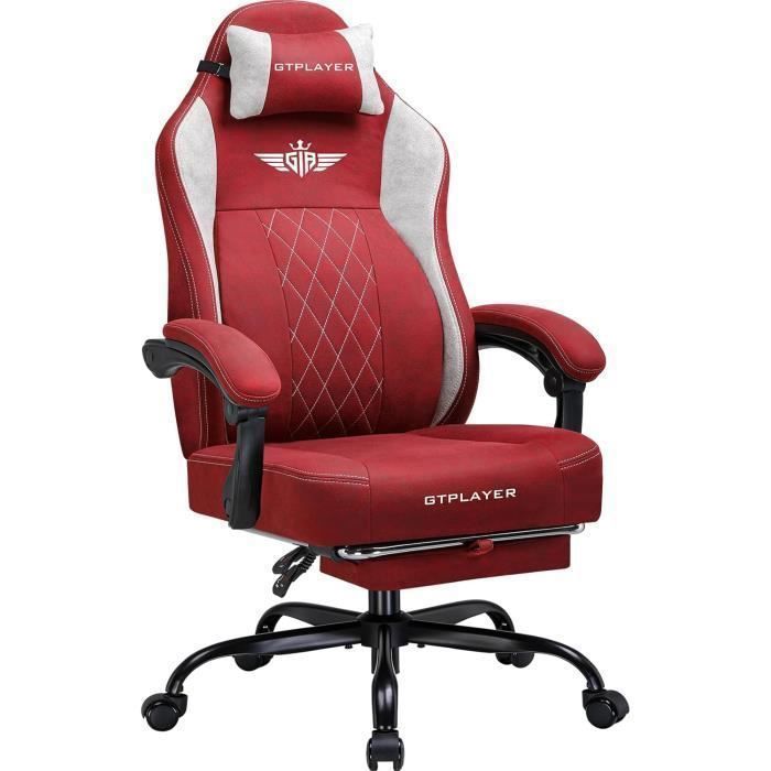 GTPLAYER Chaise Gaming Fauteuil de Bureau Ergonomique avec Repose-Pieds
