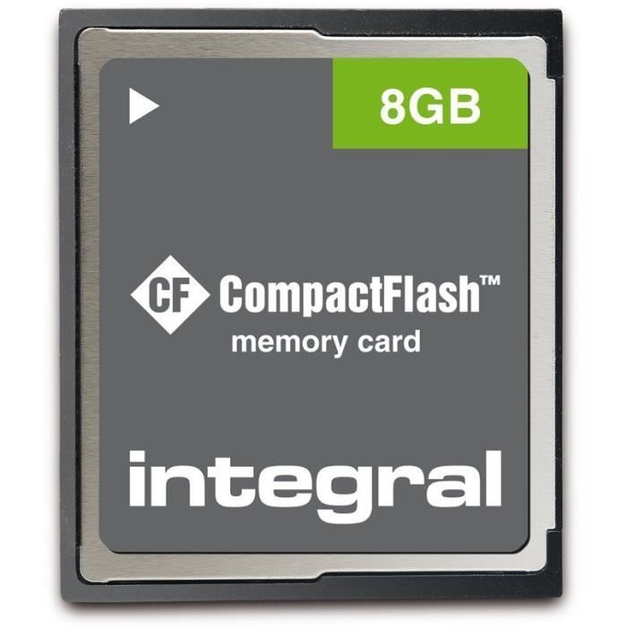 Integral Carte Mémoire flash - 8 Go - CompactFlash Card