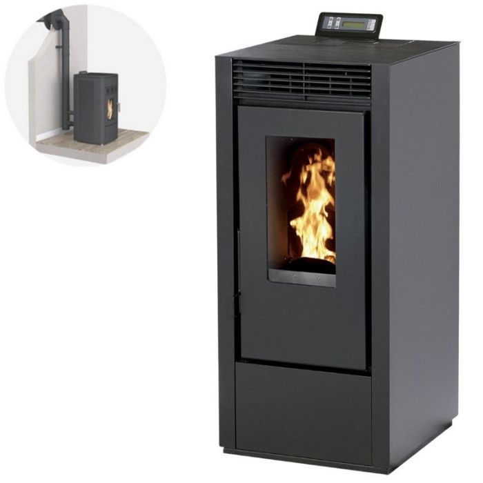 INTERSTOVES Kit ETANCHE sortie ventouse Noir Mat Po/êle /à granules MARINA 11KW ETANCHE Blanc PACK INTERSTOVES