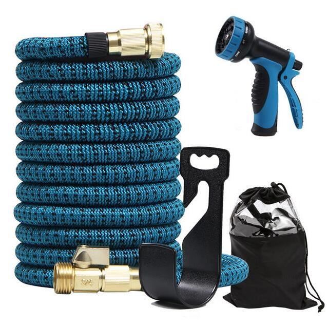 Tuyau D'arrosage Extensible 10 à 30 M - 7 Modes Buse - Léger & Anti-nœuds - Pour Jardin, Voiture, Animaux