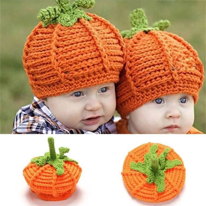 Bonnet De Laine Pour Naissance Bebe Chapeau Hiver Automne Pour Fille Garcon Deguisement Photographie Citrouille Cdiscount Pret A Porter