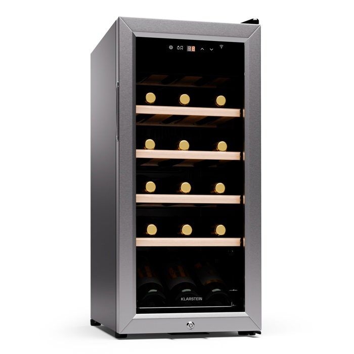 Cave à vin Klarstein Shiraz Premium Smart 18 - Porte en Verre - Contrôle WiFi - 18 bouteilles - Klarstein