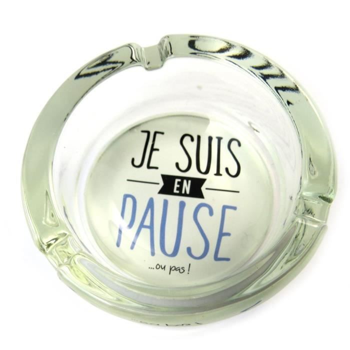 Cendrier Verre Citations Blanc Je Suis En Pause Ou Pas N5145 Achat Vente Cendrier Cendrier Verre Citations Cdiscount