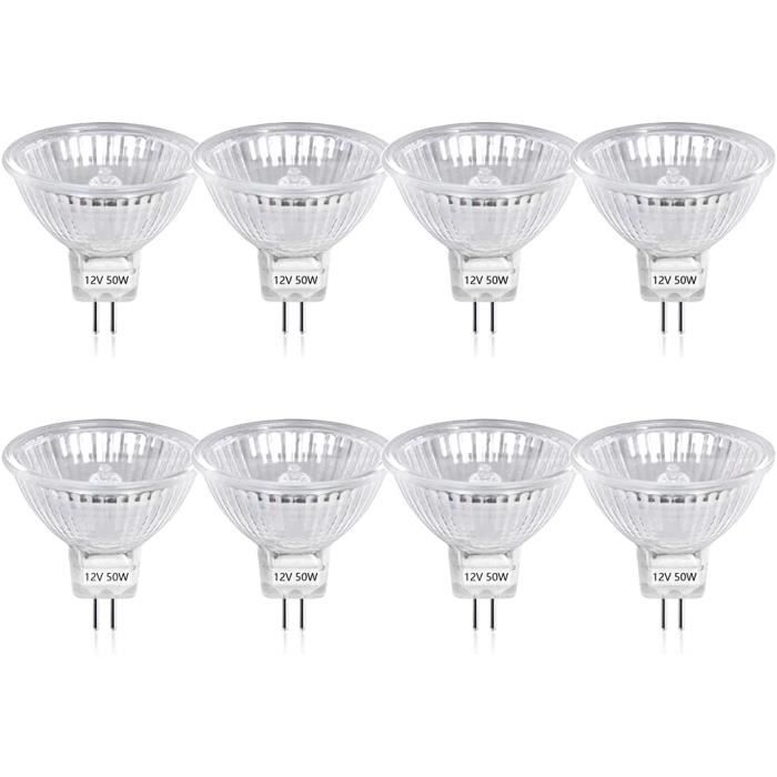 Ampoule 50W Gu5.3 Mr16 Halogène Dimmable Dc 12V Basse Tension Broches