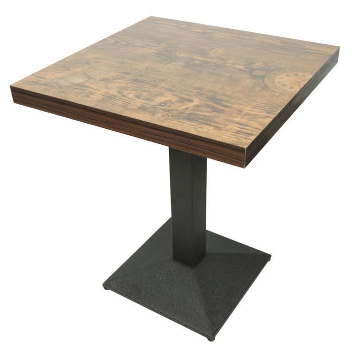 MENGDA Table à Manger en Bois Table Basse Table De Cuisine Carrée 60x60x75cm