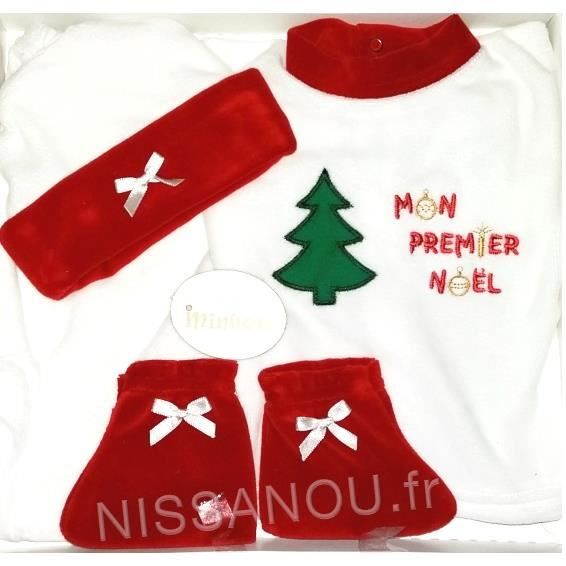 Coffret Naissance Bebe 4 Pieces Cn4pnoel rg Mon Premier Noel Idee Cadeau 3 A 6 Mois Nissanou Cdiscount Puericulture Eveil Bebe