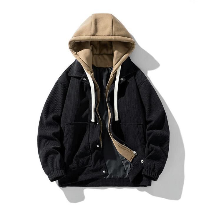 Veste velours noir 2025 homme