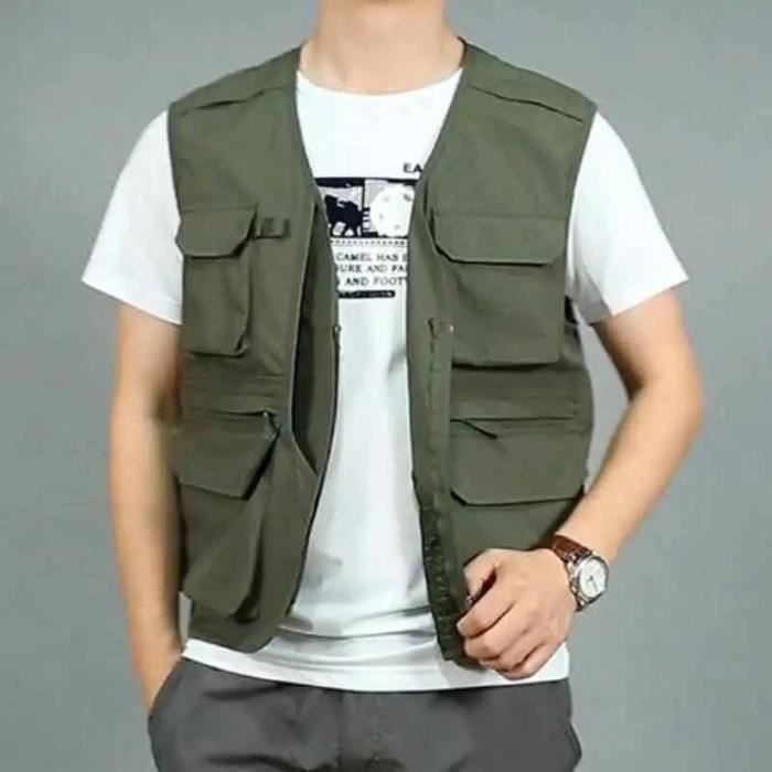 Gilet D'été Pour Homme En Soie Glacée - Grande Taille, Séchage Rapide, Sans Manches, Pour Sport Et Décontracté