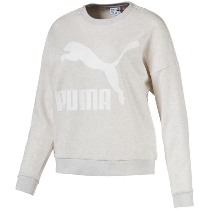 sweat puma beige femme