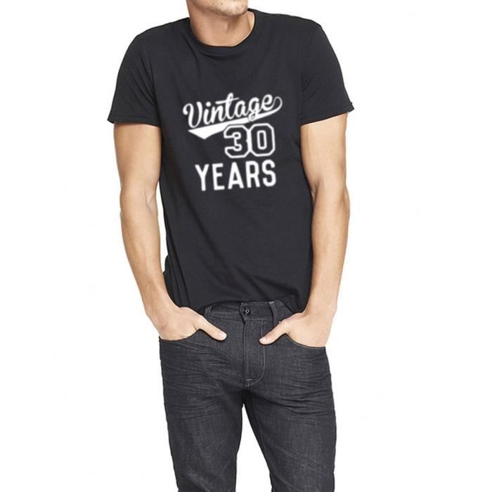 Mens Vintage 30 Ans Drôle T Shirts Hommes Humour Tee Grey