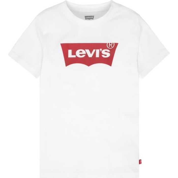 T shirt Levi s Batwing blanc enfant Blanc Cdiscount Pr t Porter