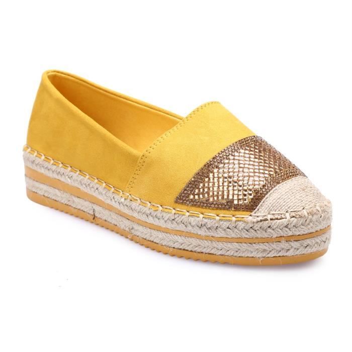 espadrille plateforme paillette