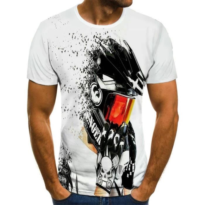 T-shirt de motocross imprimé en 3D pour hommes et femmes, T-shirt