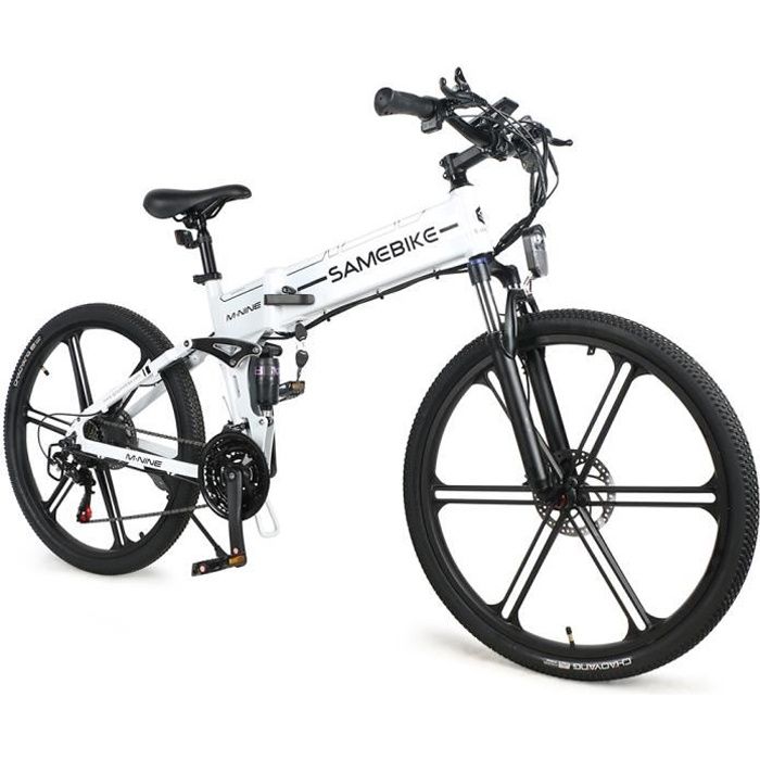 Vélo électrique MEYATU 26 '' Pneu 250W Moteur Pliant Vélo De Ville Systeme Shimano 21 Vitesses