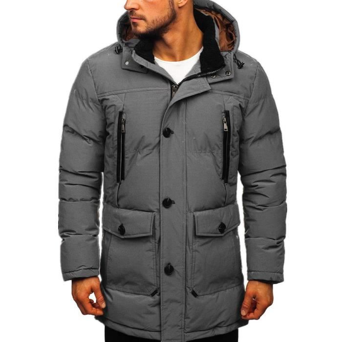 blouson doudoune matelassé double zips pour homme