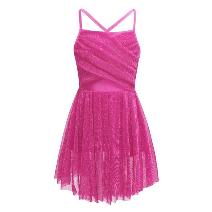 Robe Danse Enfant Fille | Justaucorps Strass | Dos Nu | Danse Classique & Patinage - JEATHA