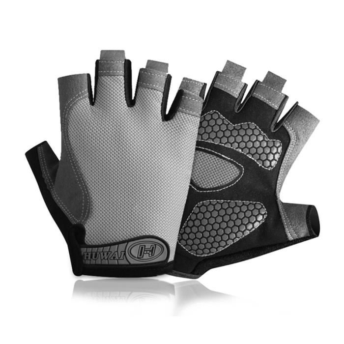ROCKBROS Gants De Vélo Été, Gants De Vélo Sans Doigts Hommes Femmes, Gants VTT Antidérapants Et Respirants, Gants De Sport Pour Vélo De Course, Gym, Fitness, Course à Pied