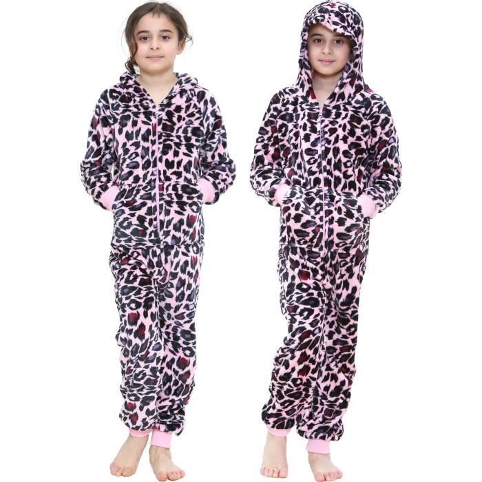 Enfants Filles Garçons Animal Onesie Super Doux Costume Pyjama Ensemble Âge  2-13 Ans Cat noir - Cdiscount Prêt-à-Porter