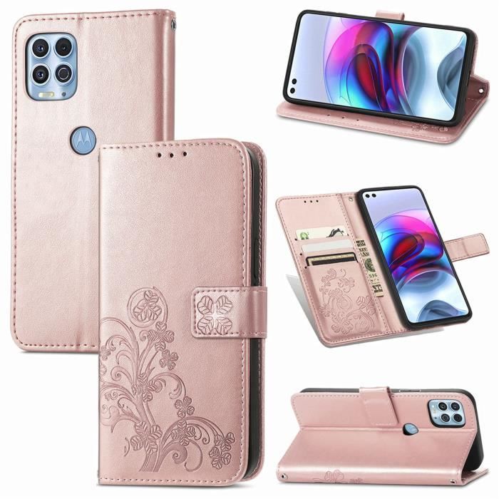 Coque transparente pour Motorola Edge 5G UW avec protecteur d'écran en