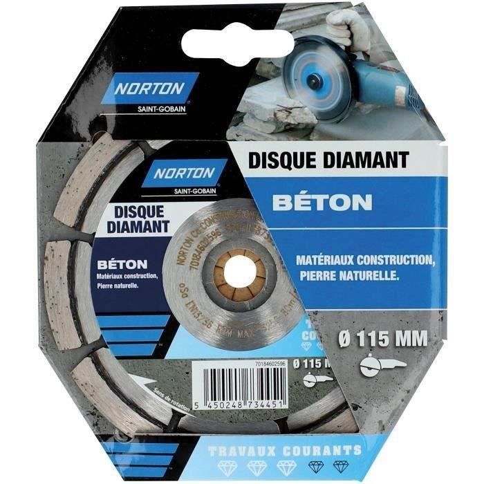 NORTON - Disque diamant 115 travaux courants construction