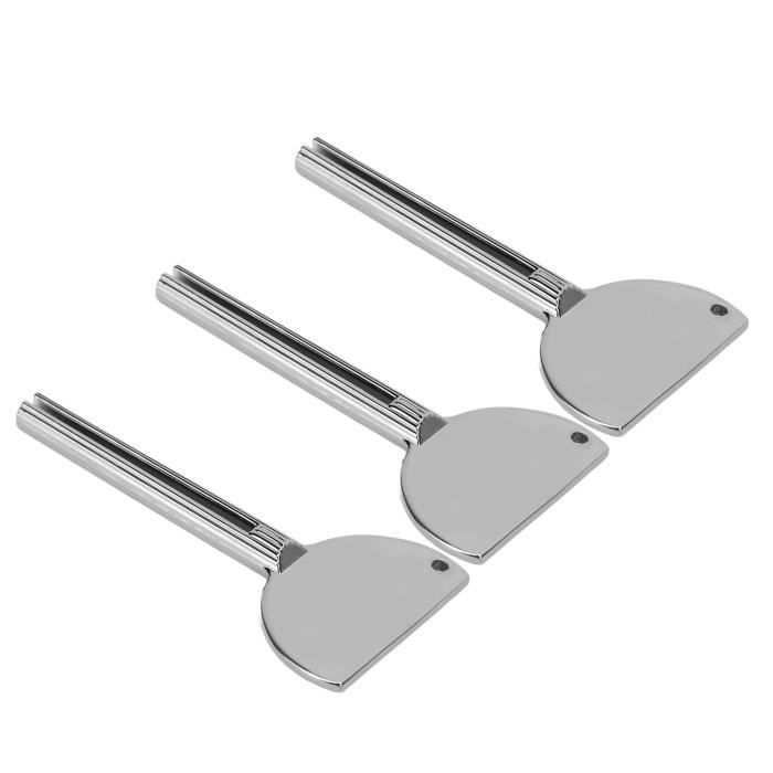 Presse-Tube Dentifrice En Acier Inoxydable - Lot De 2 Clés Pour Économiser Le Dentifrice, Colle, Crème - 6.2x2.5 Cm - 8