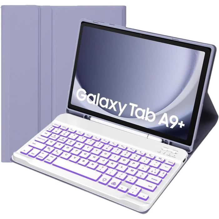 Coque Avec Clavier Pour Galaxy Tab A9+ 11" (SM-X210) - Rétroéclairage RGB, Trackpad