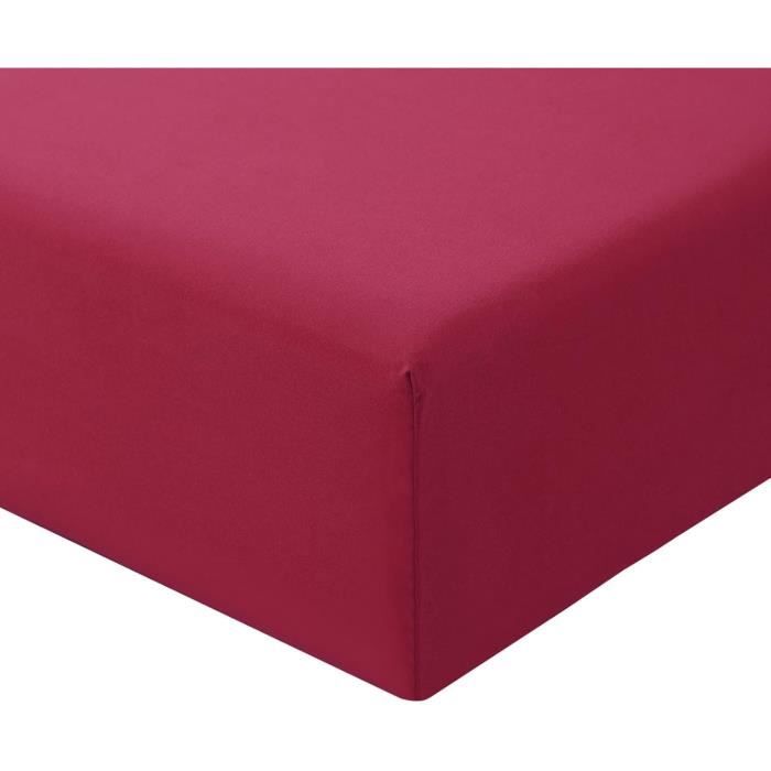 Drap Housse 140x190 Blanc - Bonnet 30cm Microfibre Doux Et Respirant - Élastique 360°