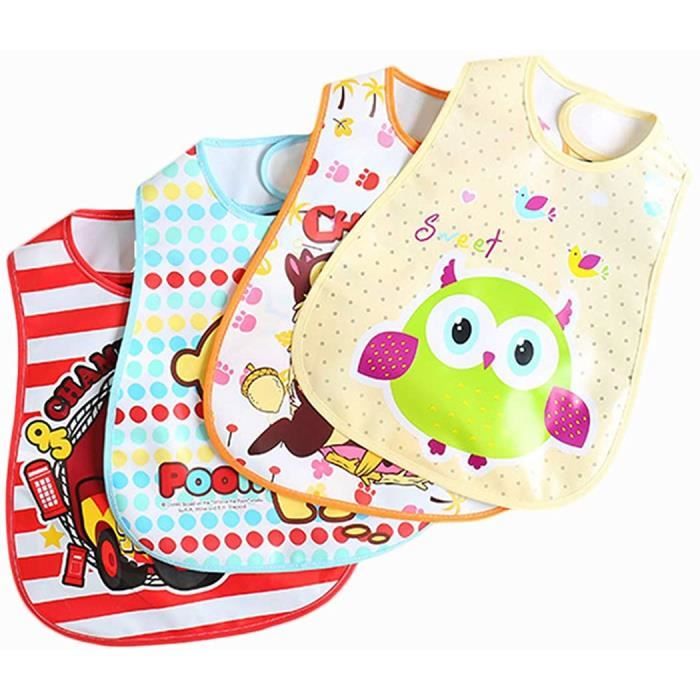 4pcs Bebe Bavette Anti Eclaboussures En Plastique Bebe Bandana Bavoir De Dentition Alimentation Bavoir Z Achat Vente Bavoir Cdiscount