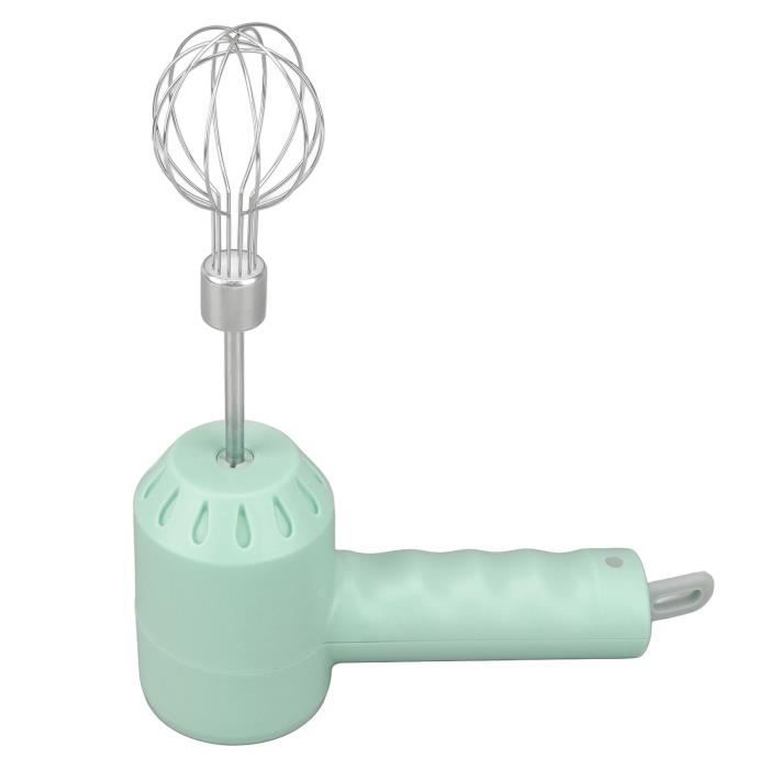 Batteur Électrique Main - Fouet USB Rechargeable - 3 Vitesses - Acier Inoxydable - Vert - Pour Pâtisserie, Cuisine