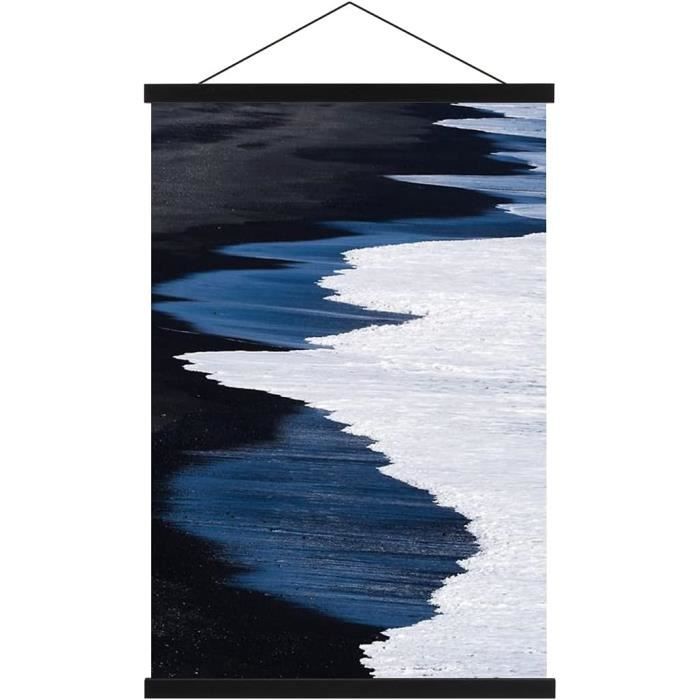 Pilikoll 4 Pièces Cadre Poster Magnétique A4 En Bois - Porte Affiches Aimanté 21 Cm