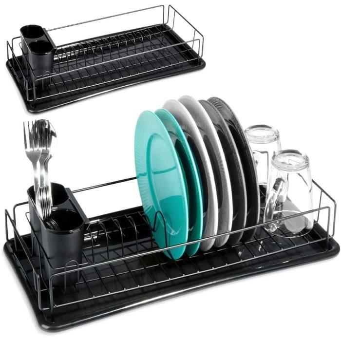 Ulisem Égouttoir Vaisselle Noir Drip, Egouttoir Vaisselle Cuisine Noir