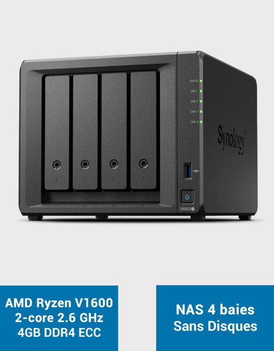 SYNOLOGY Serveur NAS 4 baies - DS923+