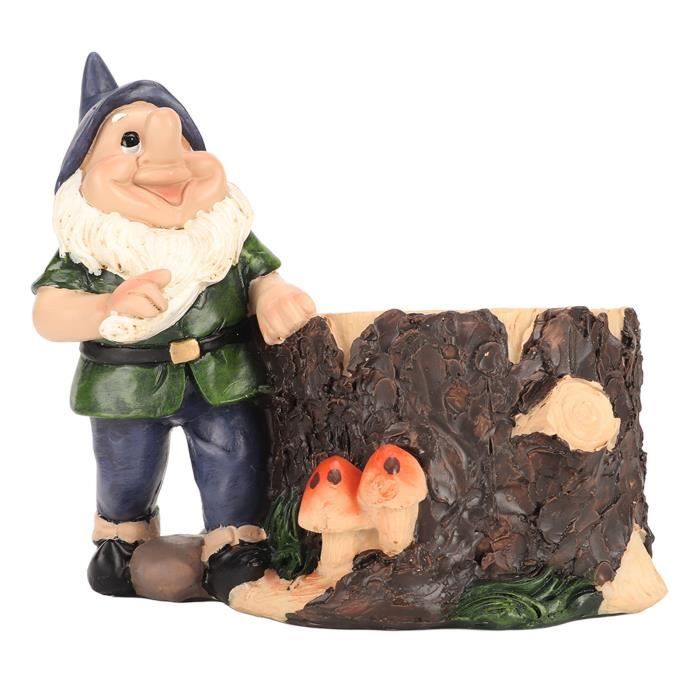 Pot De Fleurs Amusant Lazy Guy En Résine - Design Visage Souriant, Dimensions 25x13x9.5 Cm, Avec Trous De Drainage - 1
