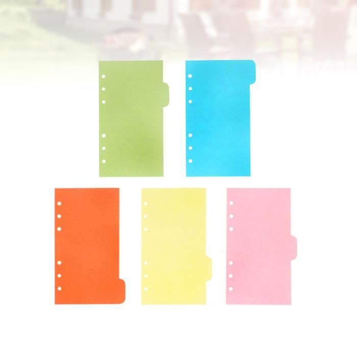 6 Séparateurs A5 Colorés Pour Carnet - Onglets Index Planificateur Toyvian