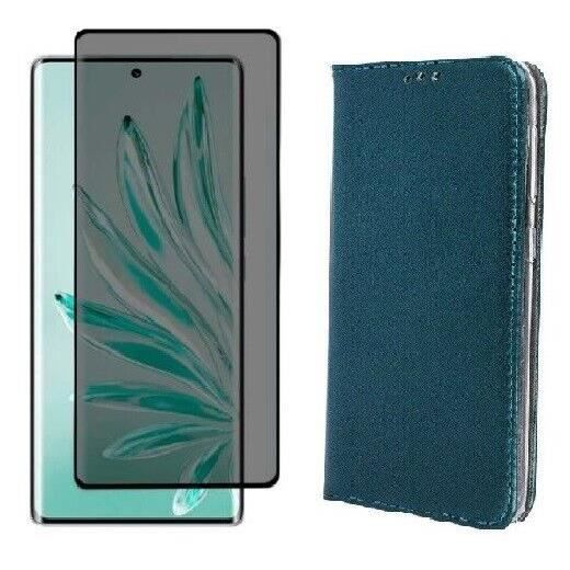 Coque portefeuille Honor 90 Lite Cuir écologique Anti espion - vue 2