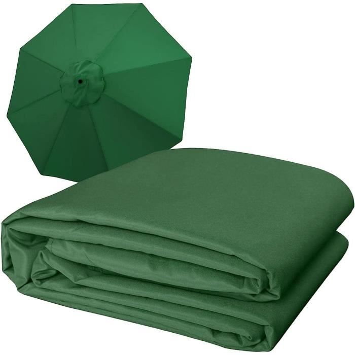 Housse De Rechange Pour Parasol En Tissu De Jardin, 2m/2.7m/3.0m 6 Baleines/8 Baleines Toile De Rechange Pour Parasol, Polyester Protection UV Imperméable Auvent De Rechange(Couleur:Noir,Taille:2.7m/9