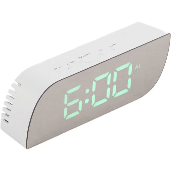 Horloge Led Réveil Numérique Grand Miroir Avec Écran Led, Horloge