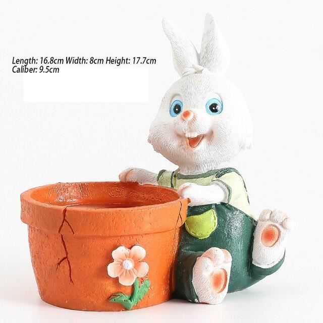 Pot De Fleurs Décoratif En Résine - Visage De Fille - Pour Intérieur/Extérieur, Bureau, Jardin - 13x14x13 Cm - 6