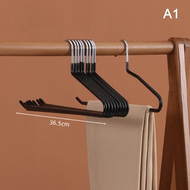 20 Cintres à Pince Métallique - Argentés - Extra Larges Pour Pantalons Et Jupes
