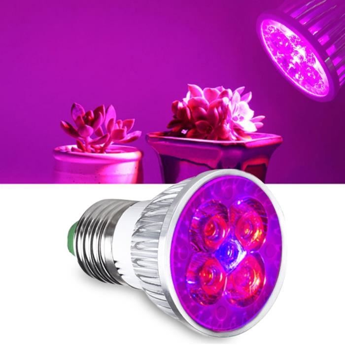 LAMPE DE CULTURE,Ampoule LED de croissance E27, 5 LED, lampe pour culture hydroponique, boîte