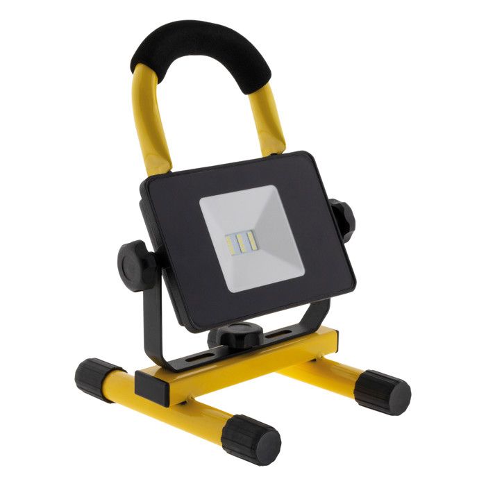 Projecteur LED rechargeable de chantier 10W - Jaune - Zenitech