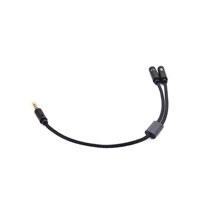 LABRIMP – Adaptateur Audio Jack 3,5 Mm – Mâle Vers 2 Femelles – Répartiteur Casque/micro – Pour PC, Téléphone
