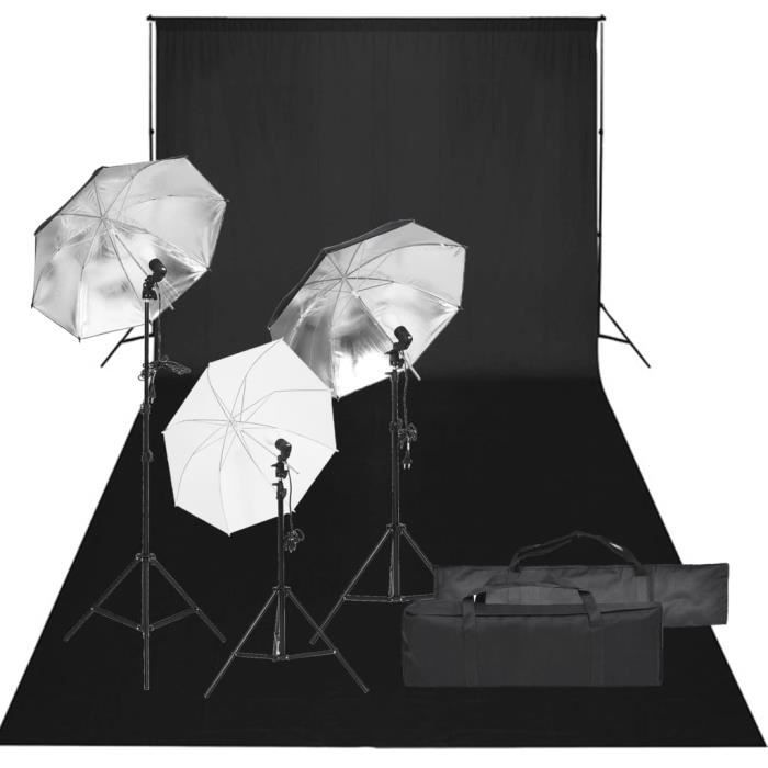Kit de studio photo avec éclairage et toile de fond Cdiscount