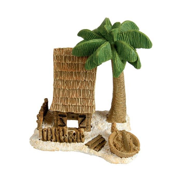 Décor miniature - ZOLUX - Nano Casa Palmera - Multicolore - Cocotier - Plastique