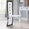 Chaise Moderne pour Cuisine Salle à Manger - QIAN - Set 4 - Structure en Métal Chrome + Simili cuir - Blanc/Noir-1