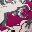 Chambre d'enfant Tapis Pour Enfant La Petite Licorne En Rose Crème Turquoise [80x150 cm]-1