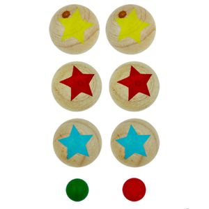 Coffret De 6 Boules De Pétanque Enfant Relaxdays - Légères Et Rouges